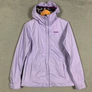 Burton Misty Snowboard Jacket Women's Small S Purple Dryride Shell Hooded Ski 2L